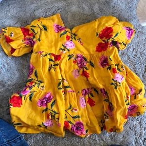 Floral yellow dress